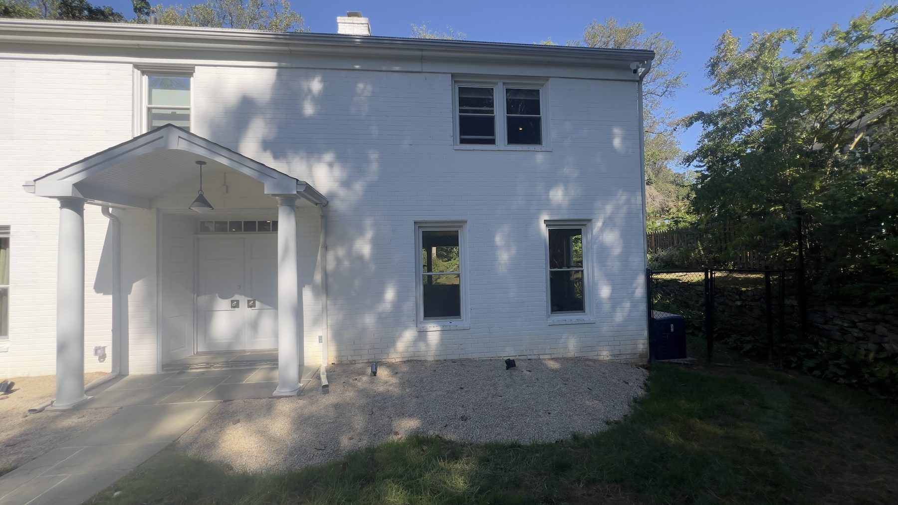 Exterior painting and trim work on a Philadelphia row home