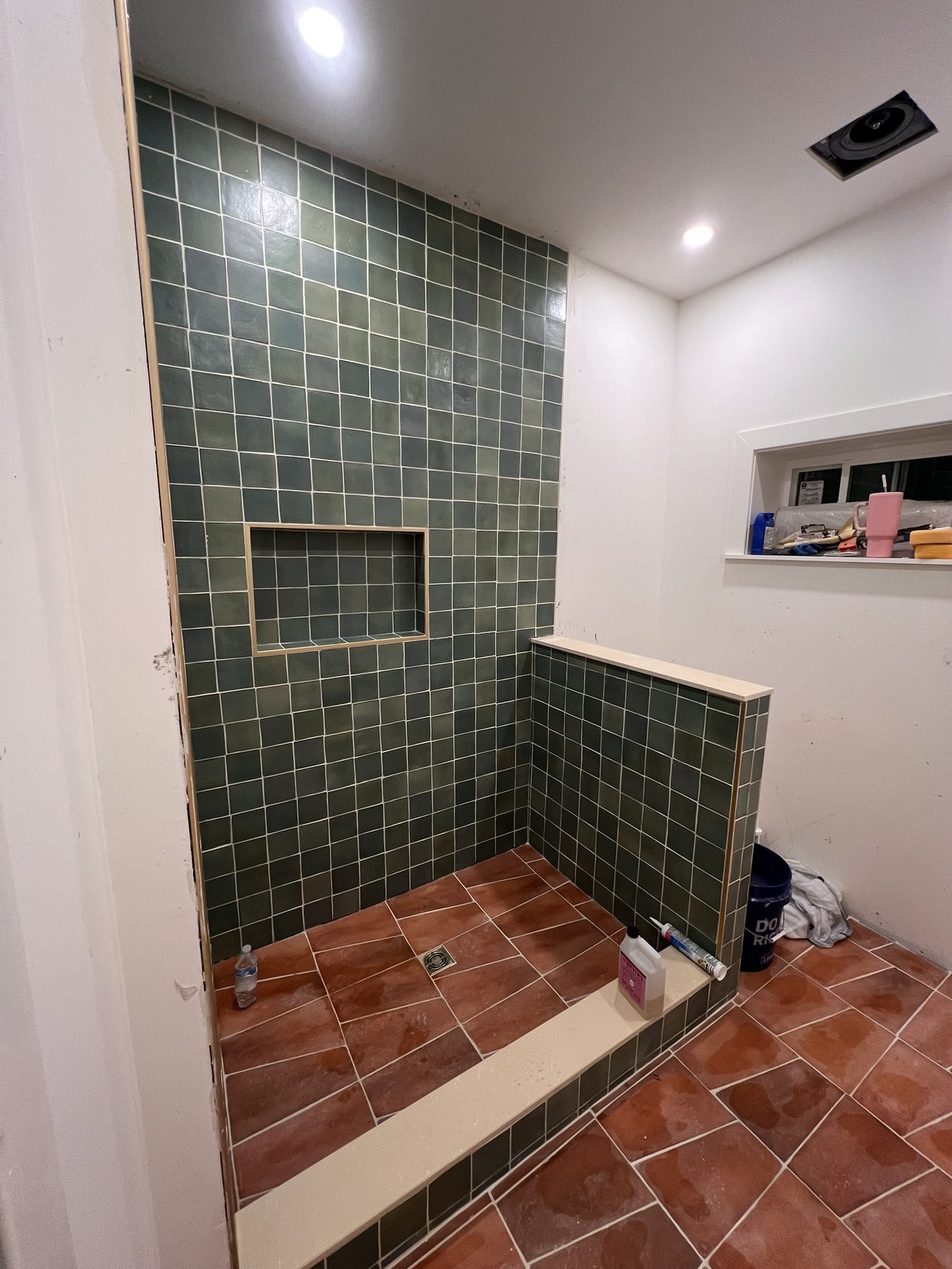 Walk-in tile shower bathroom remodel in Philadelphia PA